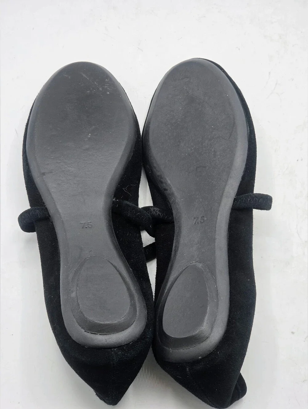 Jeffrey Campbell XSTER Black Suede Ballet Flats Cross Strap Mary Jane Womens 7.5 - Picture 12 of 16